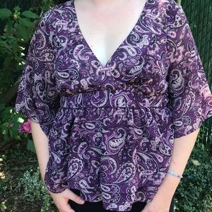 Paisley purple blouse
